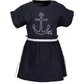 Blue Seven Meisjes Jurk - donkerblauw - Maat 62
