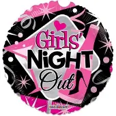 Witbaard Folieballon Girls Night Out Meisjes 46 Cm Roze/zwart