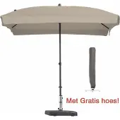 Madison Parasol rechthoek Patmos Ecru met hoes 140 x 210 cm