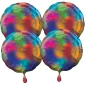 Amscan folieballonnen Rainbow Rond 41 cm 4 stuks