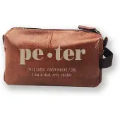 Quadra Cadeau voor peter - Toilettas - Lederen tas - Peter vragen - Geschenk