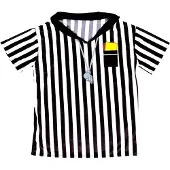 Widmann Scheidsrechter verkleedshirt - 1x - zwart/wit - polyester - heren XL