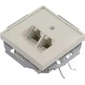 Berker S1 RJ-45 wandcontactdoos - 2 voudig - Inbouw - Wit