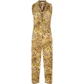 Fine woman Dames jumpsuit panterprint bruin one size XS t/m S