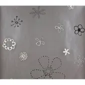 Dutch Wallcoverings Vliesbehang bloem - grijs/zwart/wit