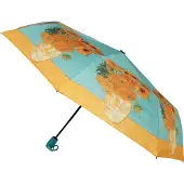 Robin Ruth - Automatische paraplu met Van Gogh print - Vaas met 12 zonnebloemen
