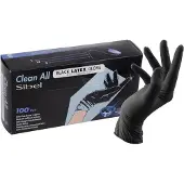 Sibel Clean All Black Latex Glove M Accessoire - 100stuks