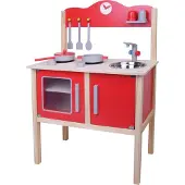 Playwood - Houten speelkeuken rood