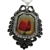 Zeeuws Meisje Hanger rood gele tecla tulp met swarovski kristal