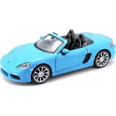Bburago schaalmodel Porsche 718 Boxster Cabriolet 1:24 blauw