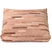 Rocaflor Kussen rechthoekig Suède Leer Bruin 60x45x12cm