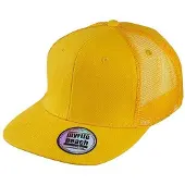 Myrtle beach Volwassenen Unisex 6 Panel Flat Peak Cap (Goudgeel)
