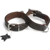 Beeztees Hondenhalsband Swirl 35 mm 28-34 cm leer bruin 745842