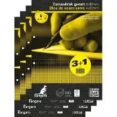 Kangaro cursusblok - A4 - ruit - 4x8mm - 90 grams - 2-gaats - K-5402-4
