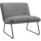 Livin24 Scandinavische fauteuil Merle antraciet stof gemêleerd