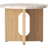 Audo Copenhagen Androgyne bijzettafel Ø50 cm eikenhouten onderstel Kunis Breccia-tafelblad