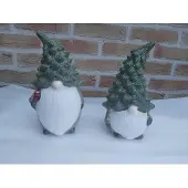 Kaemingk kerstkabouter kerst gnome kabouter tomte terracotta 19cm hoog winter sneeuw kerstversiering kerstdecoratie