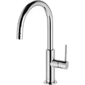 Tres Wastafelmengkraan study exclusive 32,4 cm met hendel uitloop gebogen rond chroom