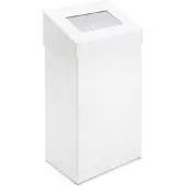 V-Part Push prullenbak 50 l Wit Gepoedercoat aluminium