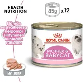 Royal Canin 12x Mother & Baby Mousse Kattenvoer Nat 195 gr