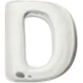 Trendjuwelier huiscollectie Hanger Zilver Letter D