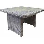 AVH-Collectie Bilbao lounge-diningtafel 110x110xH70 cm wit grijs