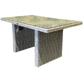 AVH-Collectie Ibiza lounge-dining tafel 140x80xH70 cm wit grijs