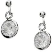 Trendjuwelier huiscollectie TFT Oorhangers Zirkonia Zilver Gerhodineerd Glanzend