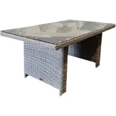 AVH-Collectie Ibiza XL lounge-diningtafel 140x80xH70 cm grijs