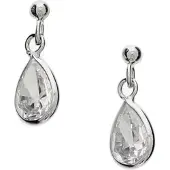 TFT Oorhangers Zirkonia Zilver Gerhodineerd Glanzend 11 mm x 6.5 mm