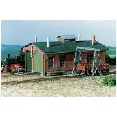 Auhagen 11 355 H0 Locomotievenloods, twee bekleed