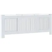 vidaXL Radiatorombouw 205 cm bewerkt hout wit
