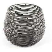Housevitamin – Kaarsenhouder klein zwart – Aluminium kaarsenhouder – 9x9x8.5cm