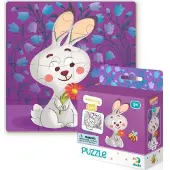 Dodo Puzzel 16 Stukjes Konijn + Kleurboek