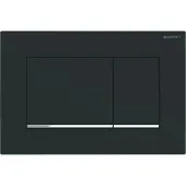 Geberit Sigma20 bedieningsplaat - 2-toets spoeling - vierkant - mat zwart chroom 115.883.14.1