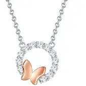 Rafaela Donata Ketting rose-goud / zilver / transparant