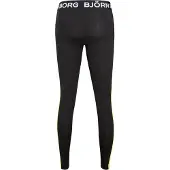 Björn Borg LA Stripe dames tight - performance - zwart / geel - maat L
