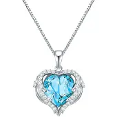 Rafaela Donata Ketting lichtblauw / zilver