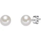 Valero Pearls Parel oorstekers Sterling zilver Gekweekte zoetwaterparels wit