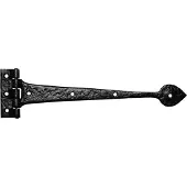 Ten Hulscher Heng met scharnier 381x105mm - Smeedijzer zwart - KP0814
