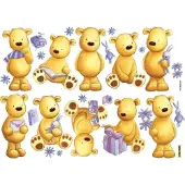 Art For the Home - Beren - 24 Muurstickers - Meerkleurig
