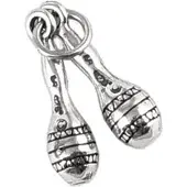 Aim Zilveren hanger maracas