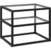 vidaXL Wandtafel 50x40x40 cm gehard glas transparant