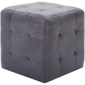 vidaXL Nachtkastjes 2 st 30x30x30 cm kunstsuède grijs