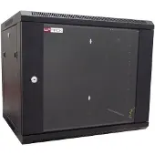 WP WPN-RWB-12605-B Wandbehuizing Glasdeur 12U Zwart - 600x635x500mm (BxHxD)