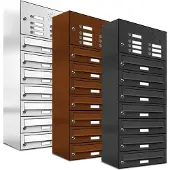 Brulo Brievenbus 7 klein_Brievenbus met intercompaneel _7_adressen__RVS