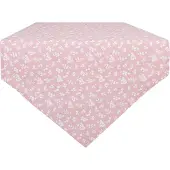 Clayre & Eef tafelloper 50x160 - wit, roze - katoen, 100% katoen