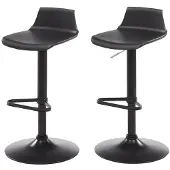 Vente-unique Set van 2 barkrukken CALAS - Polypropyleen - Zwart