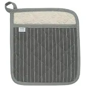 Now Designs Pinstripe Granite pannenlap 20 x 20 cm katoen grijs