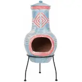 Outtrade RedFire Kachel Colima, klei, zeeblauw/rood, model 86031